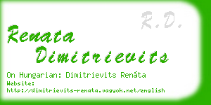 renata dimitrievits business card