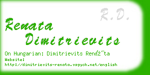 renata dimitrievits business card